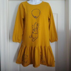 Disney Winnie The Pooh and Friends Honey Gold Drop Waist Fun Cute Dress